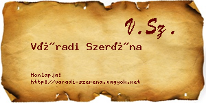 Váradi Szeréna névjegykártya