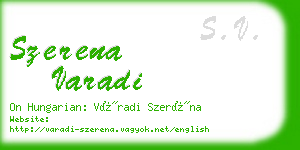szerena varadi business card